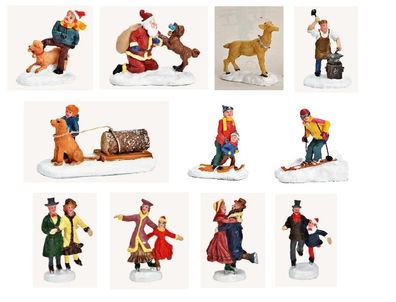 Wurm - Diverse Figuren, Höhe 5,0 - 8,0 cm, Weihnachtsdorf