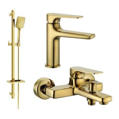 Mexen Lynx DQ62 Badewannenset, Gold - 745903DQ62-50