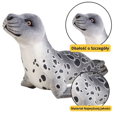 Lean Plüsch Maskottchen Huggable Seal Grau 37Cm
