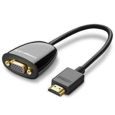 Ugreen HDMI zu VGA Adapterkabel, Male to Female, Schwarz, Full HD, Modell MM105