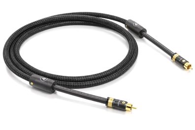 Viablue NF-75 Silver HighEnd Digitalkabel 75 Ohm - Cinch - T8 Stecker - Black