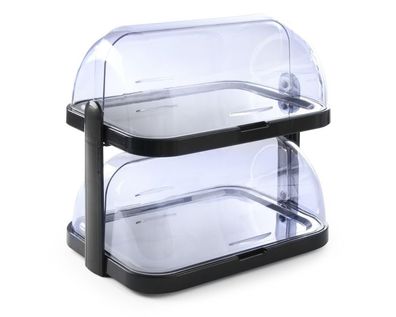 HENDI Buffet-Vitrine gekéhlt doppelt 4 Kéhlakkus Edelstahl 440x320x440mm