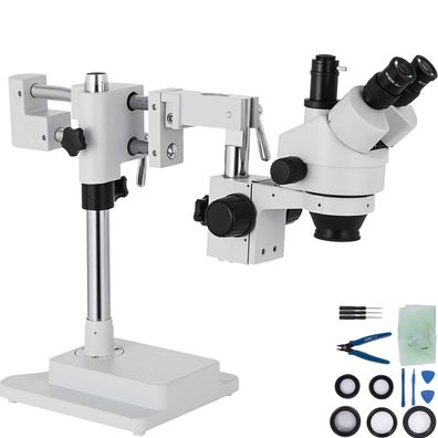 VEVOR Trinokulares Stereomikroskop 3,5X-90X Zoom Dual-Arm Stativ 360 Grad