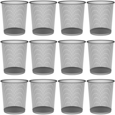 Detectalia Papierkorb Metallgeflecht 10 L 12 Stéck Silber ß23,5x27 cm