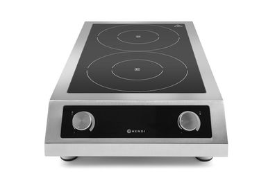 HENDI Induktionskocher 7000 mit 2 Kochfeldern 400V 7000W Edelstahl