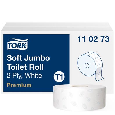 Tork Jumbo Toilettenpapier 2-lagig weiß 6 Rollen mit je 1.800 Blatt T1