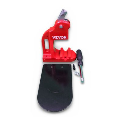 VEVOR Buttonmaschine 44 mm aus Gusseisen manuell mit ergonomischem Griff rot