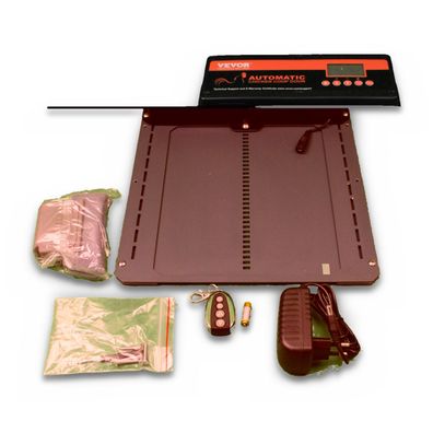 VEVOR Automatische Héhnerklappe 21x26 cm mit Lichtsensor IP44 LCD-Display