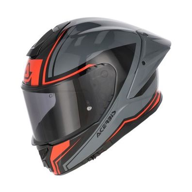 Acerbis Integralhelm Tarmak-X - Grau/Rot - XXL