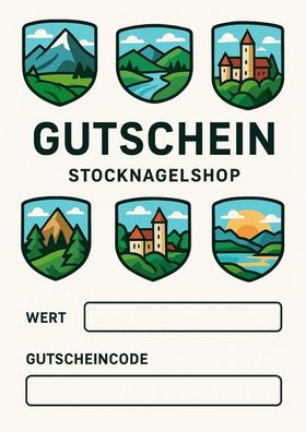 StocknagelShop - Geschenk Gutschein - Motiv 4 - Betrag wählbar / (Wert) 100,00 EUR