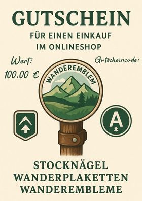 StocknagelShop - Geschenk Gutschein - Motiv 5 - Betrag wählbar / (Wert) 100,00 EUR