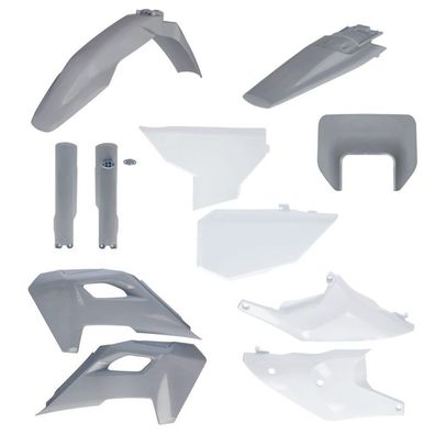 Acerbis Plastik Full Kit passend für Husqvarna - Grau/Weiß