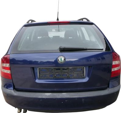 Skoda Octavia 1Z Kombi Avant hinten Heckklappe mit Scheibe blau LF5Q Klappe