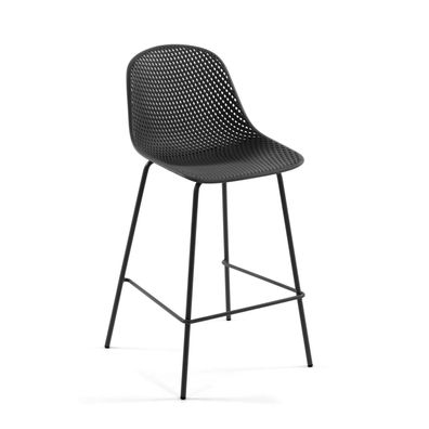 4er Set Barhocker Quinby grau Höhe 75 cm