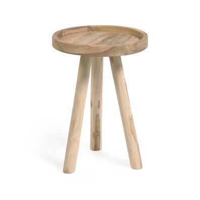 Beistelltisch Glenda rund aus massivem Teakholz Ø 35 cm