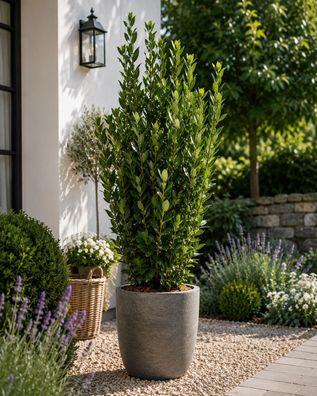 Laurus nobilis Gewuerzlorbeer 160-200 cm Lorbeerbaum Mediterrane Pflanze