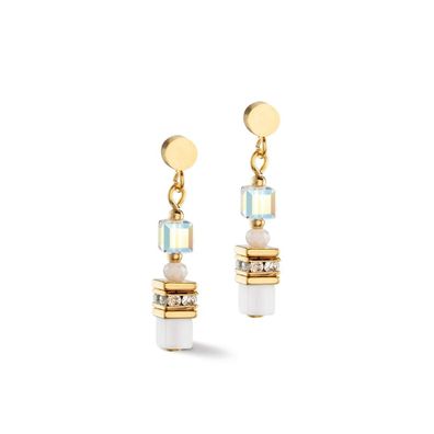 Coeur de Lion Ohrringe 4565-21-1416 Mini Cubes Gold, Weiß