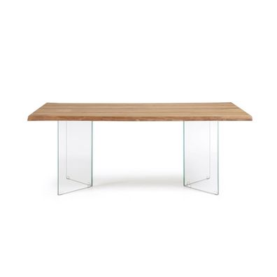 Tisch Lotty 180 x 100 x 76 cm Glas, Eiche Esszimmer Esstisch