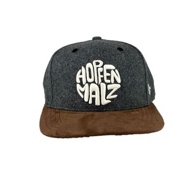Bavarian CAPS Snapback Cap Hopfen&Malz dunkelgrau