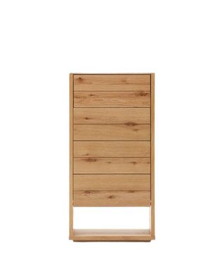Kommode Agluema 60 x 40 x 120 cm Eichenfurnier Schrank Sideboard Wohnzimmer Neu