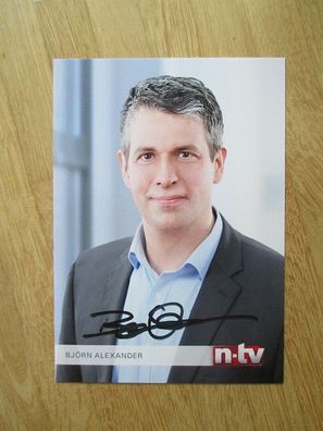 n-tv Fernsehmoderator Björn Alexander - handsigniertes Autogramm!!!