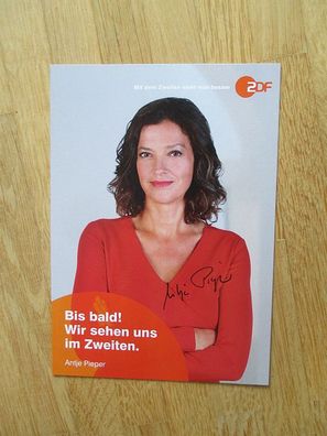 ZDF Fernsehmoderatorin Antje Pieper - handsigniertes Autogramm!!!