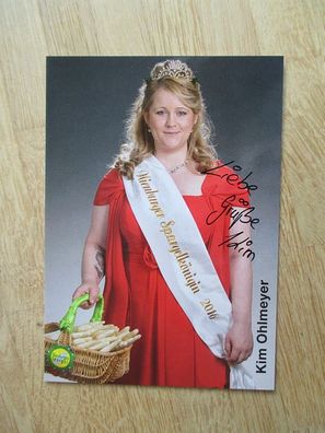 Nienburger Spargelkönigin 2016 Kim Ohlmeyer - handsigniertes Autogramm!!!