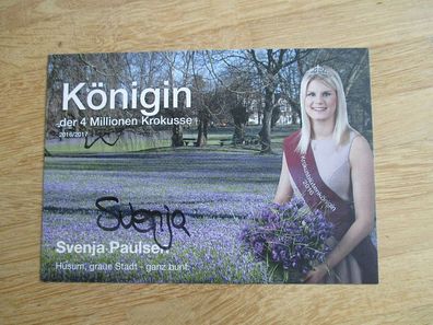 Husumer Krokusblütenkönigin 2016/2017 Svenja Paulsen - handsigniertes Autogramm!!!