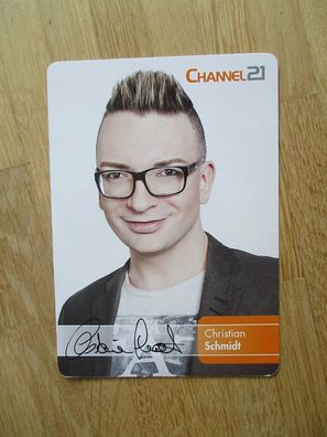 Channel21 Fernsehmoderator Christian Schmidt - handsigniertes Autogramm!!!