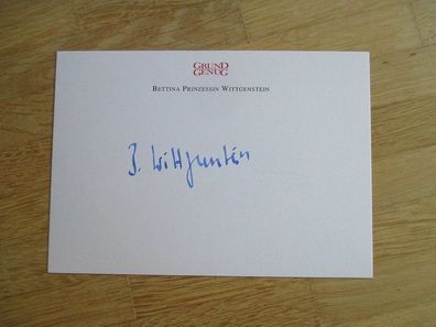 Bettina Prinzessin Wittgenstein - handsigniertes Autogramm!!!