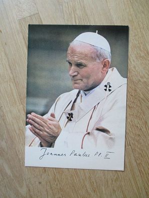 Papst Johannes Paul II - Autogramm Eberhard von Gemmingen!!!