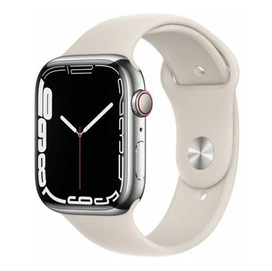 Apple Watch Series 7 4G 45mm Edelstahl Sportarmband Polarstern NEU - Kaufen