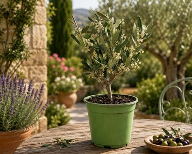 Olivenbaum Ministamm 30 cm Olea europaea Echter Olivenbaum Mediterran