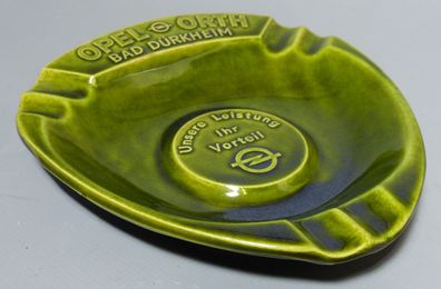 Aschenbecher Opel Orth - Bad Dürkheim Wittekind Porzellan Werbung Oldtimer 50er/60er