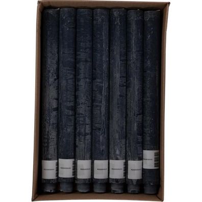 Rustic Dinner Kerze groß 28x300 midnight blue 20 St