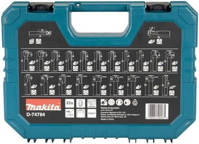 MAKITA Fr?sersatz f?r Oberfr?se 22-teilig mit 8-mm-Schaft