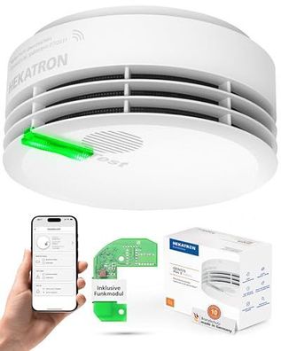 Hekatron Genius Plus X ? Rauchmelder vernetzt 10 Jahre Batterie ? mit Funkmodulsockel