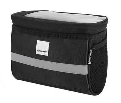Wozinsky Fahrradlenker-Tasche mit Smartphone-Hülle, 2L, Schwarz (WBB12BK)