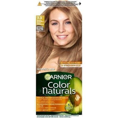 Garnier Color Naturals Haarfarbe 7.3 Goldblond - Natürliche Pflege für strahlend