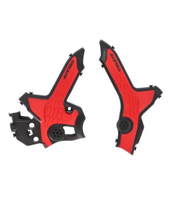 Acerbis X-Grip Rahmenprotektoren passend für Honda - Schwarz/Rot