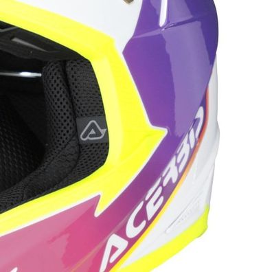 Acerbis MX- Enduro Helm T711 - Weiß/Lila - L
