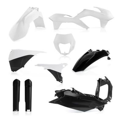Acerbis Plastik Full Kit passend für KTM - Weiß/Schwarz