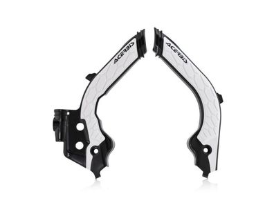 Acerbis X-Grip Rahmenprotektoren passend für HUS / GAS GAS - Schwarz/Weiß