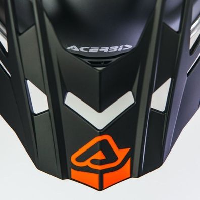 Acerbis Adventure Helm Attack - Schwarz/Fluo Orange - XL