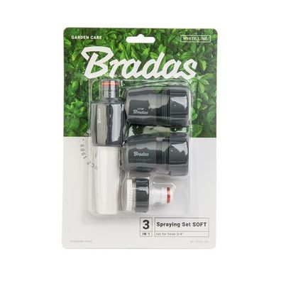 Sprühset für Gartenschlauch 4-teilig 3/4" Schnellkupplung Sprühdüse Bewässerungsset