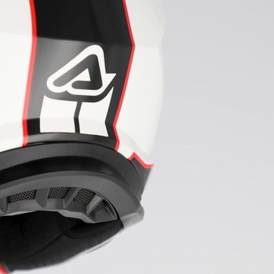 Acerbis Adventure Helm Attack - Weiß/Schwarz - XXL