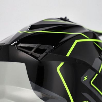 Acerbis MX- Enduro Helm Linear - Schwarz/Fluo Gelb - M