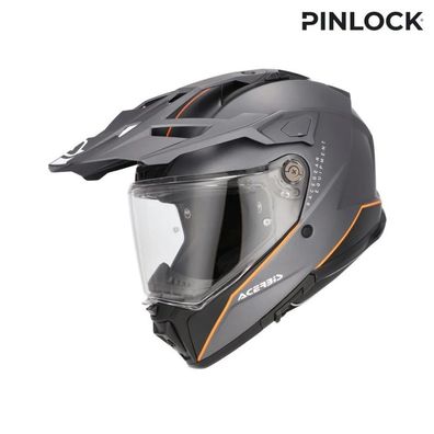 Acerbis Adventure Helm Attack - Grau/Orange - XXL
