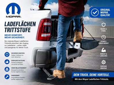Ladeflächen Trittstufe "BedStep-Series" RAM 1500 (Gen.5) Bj:2019+ Mopar Sonderpreis