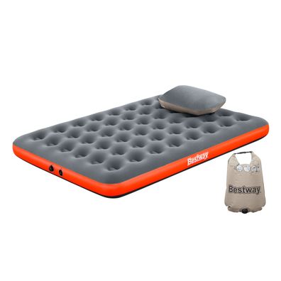 Doppelluftbett Roll & Relax mit Kissenpumpe 203 x 152 x 22 cm